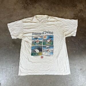 Vintage 90s screen stars single stitch Seasons of Ireland t-shirt Mens Medium